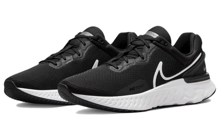 Кроссовки Nike React Miler 3, черный/белый — фото 3