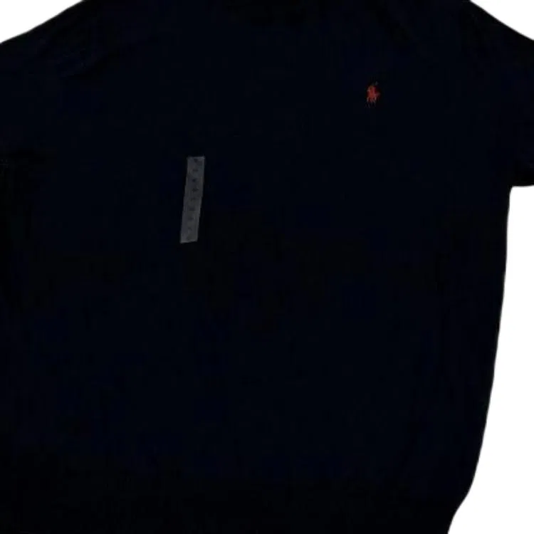 Мужской трикотажный свитер с круглым вырезом, умеренный прямой крой, Polo Ralph Lauren, Blue — фото 4