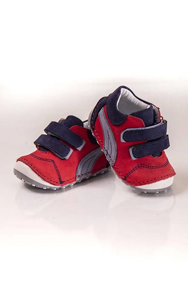 Детские туфли для девочек кожаные Ewen Tomm, Red Blue — фото 4
