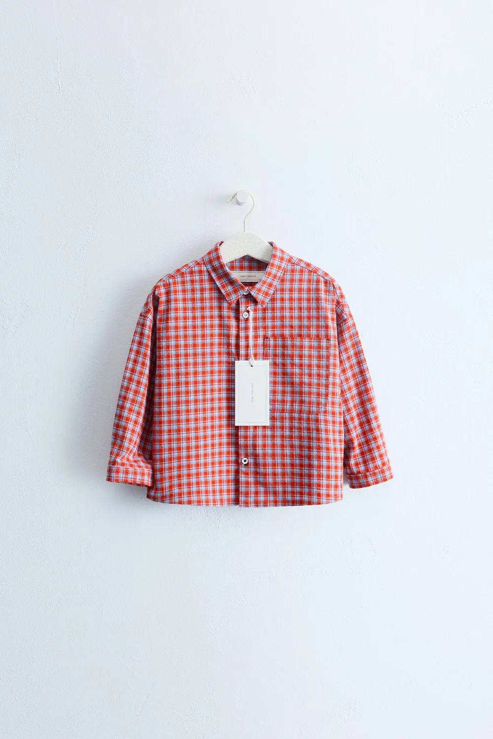 Рубашка в клетку от ZARA TIMELESS, RED