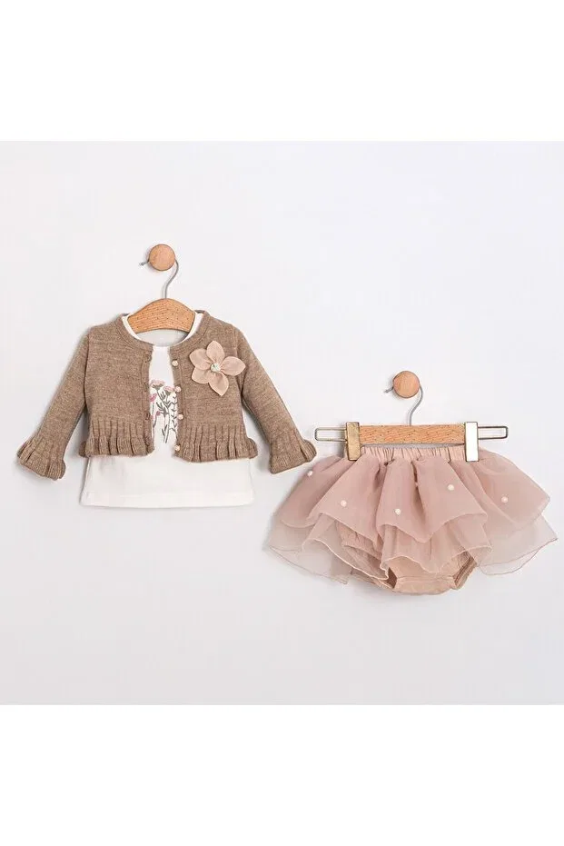 Детский комплект для девочек с принтом Pitababy, Brown