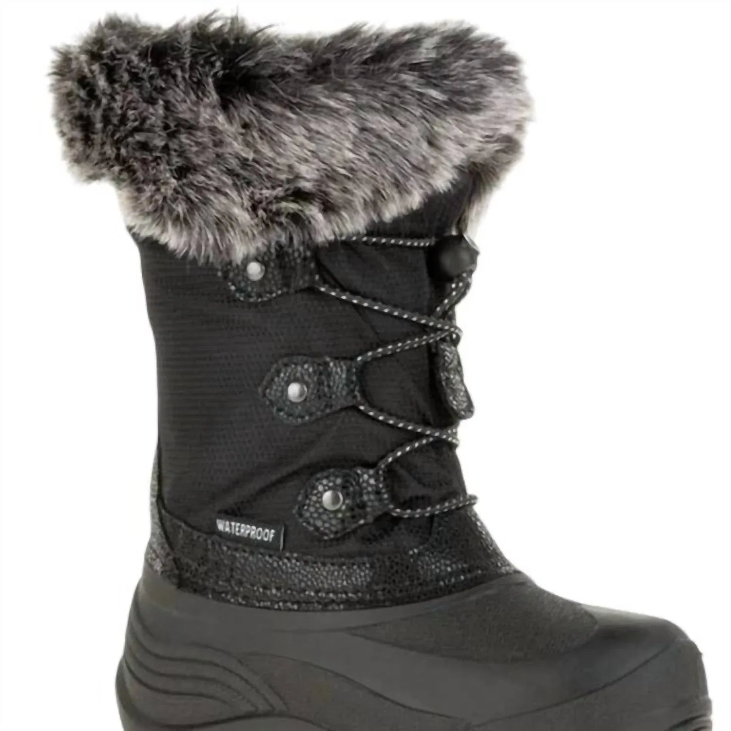 Детские зимние ботинки с круглым носом Powdery 2 Boot kamik, черный — фото 2
