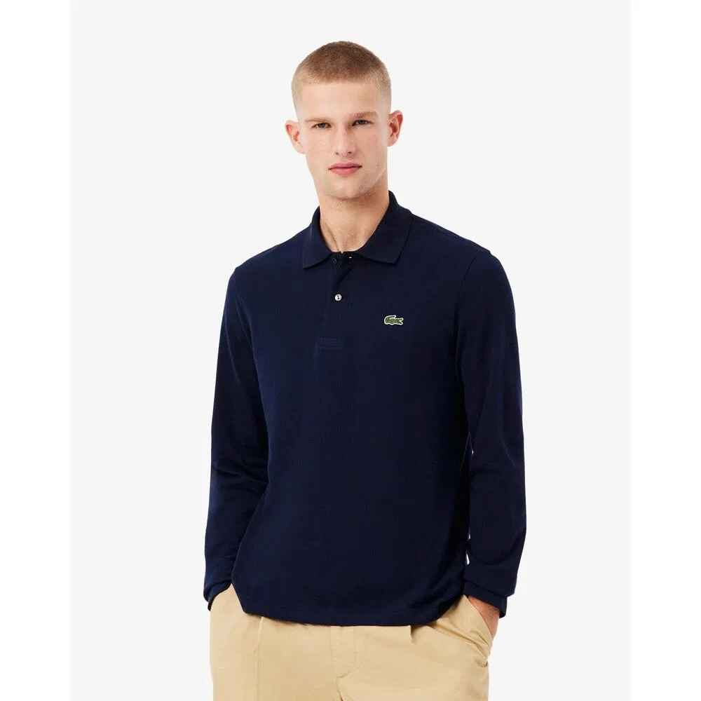 Мужское лонгслив-поло Lacoste, Синий