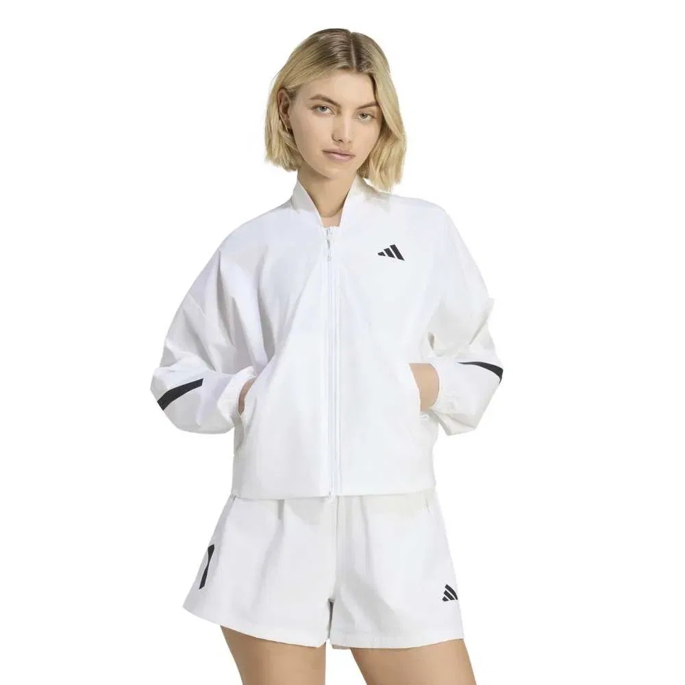 Куртка-бомбер тканая ZNE Adidas, белый