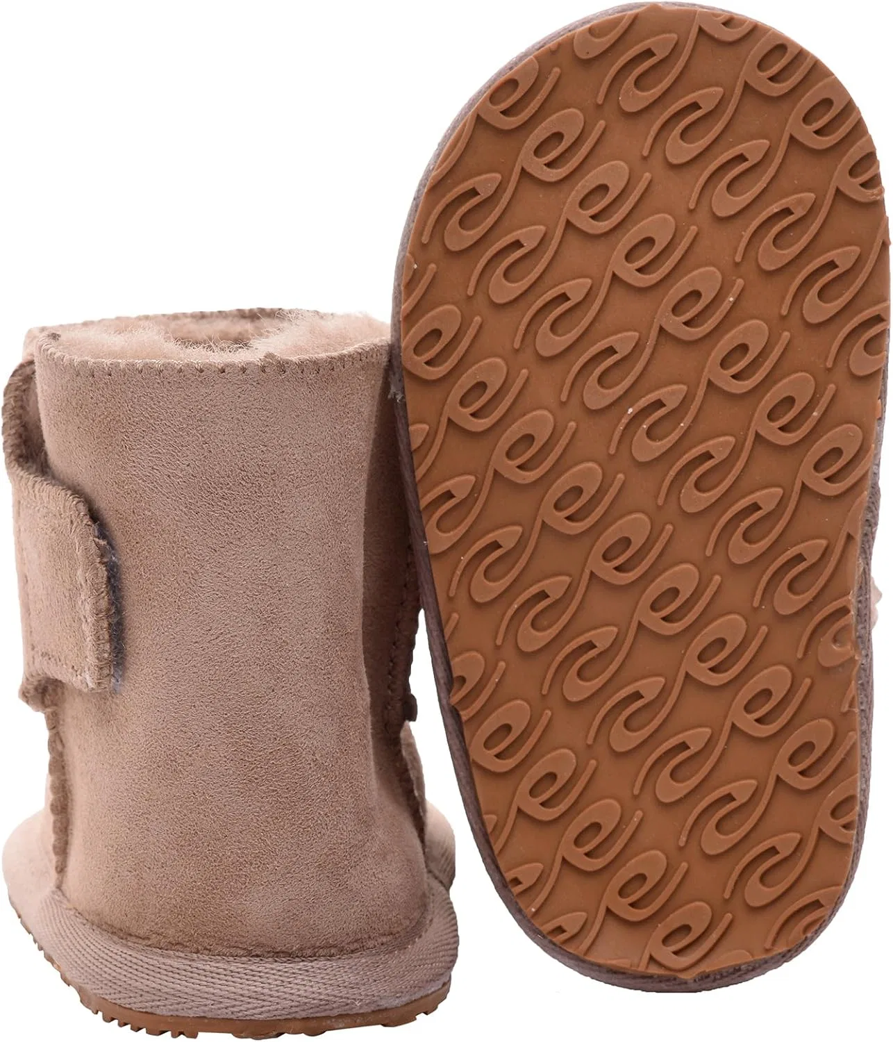 Детские сапоги из овчины с гибкой резиновой подошвой Lambland, Camel — фото 3
