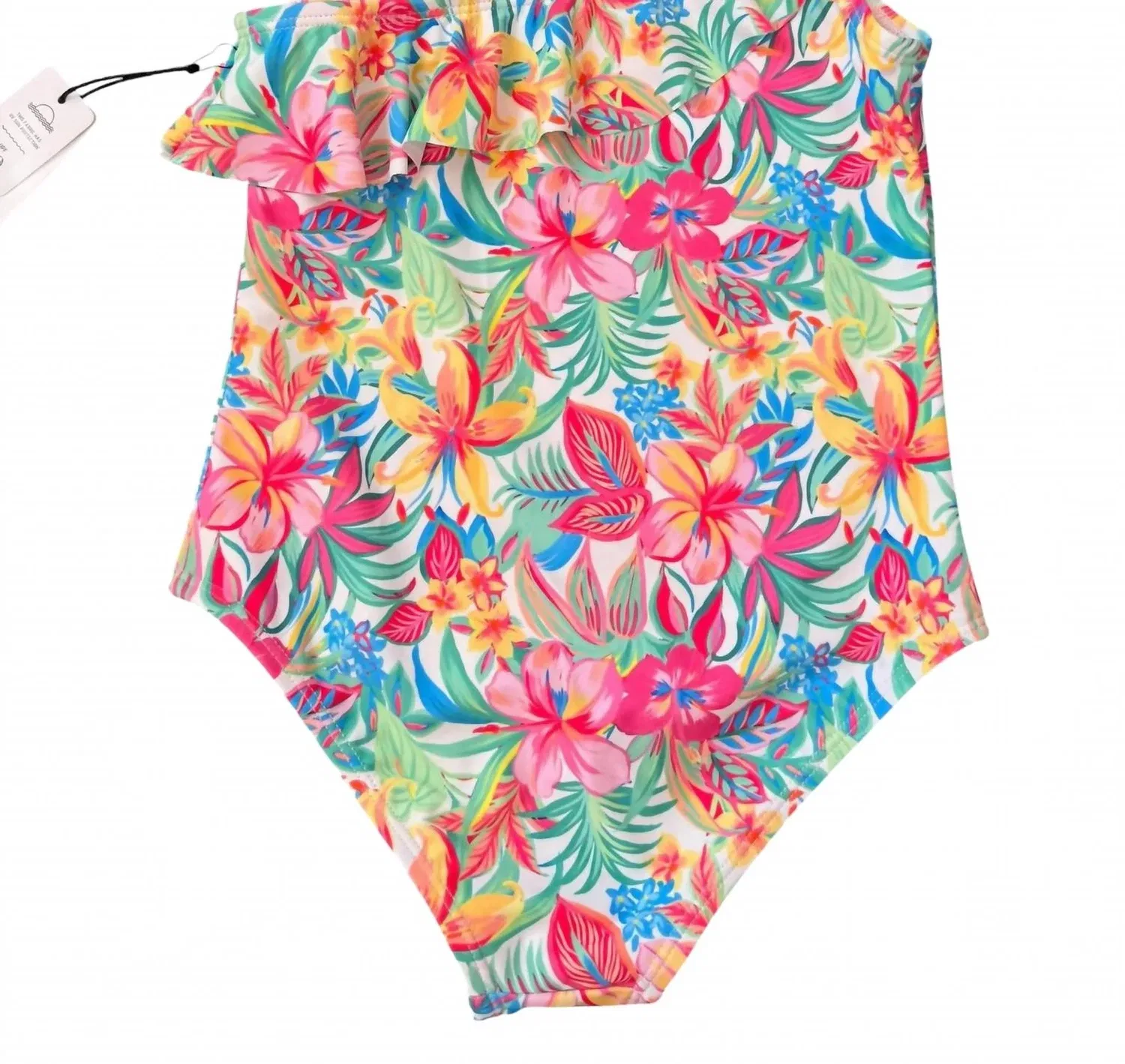 Детский купальник слитный с цветочным принтом Beach Party Feather 4 Arrow, мультиколор — фото 4