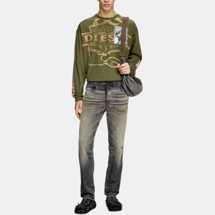 Джинсы Ripped Regular Joggjeans DIESEL, Black — фото 4