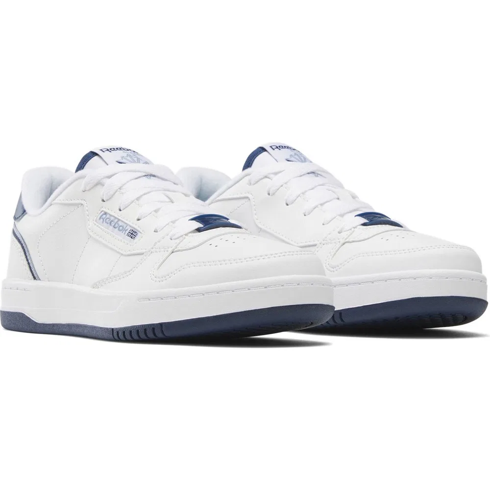 Кроссовки детские Reebok Phase Court для мальчиков, кожаный верх, ретро-стиль, белый