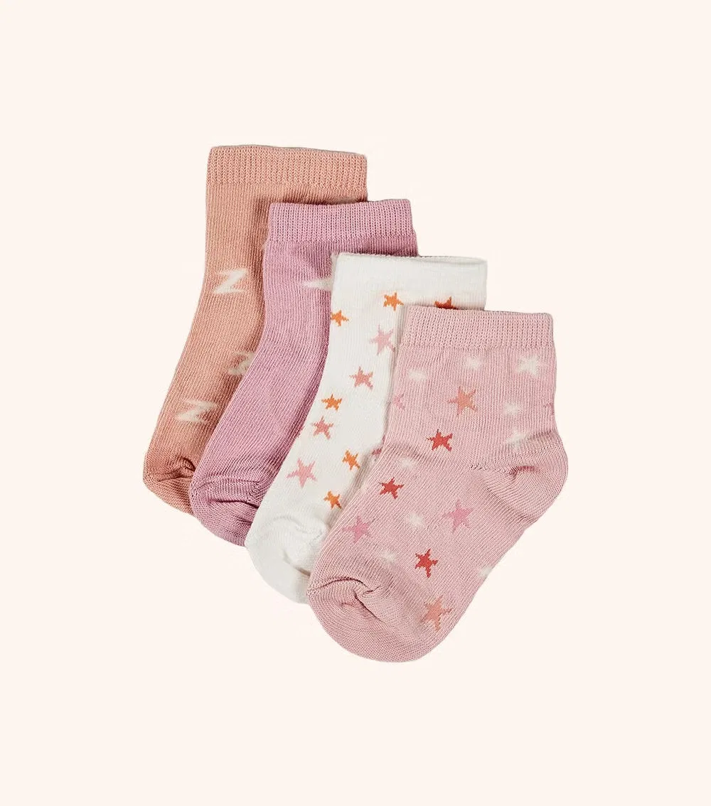Носки с принтом звезд, комплект 4 пары The Mom Store