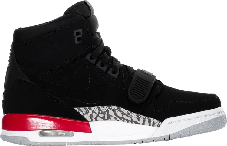 

Кроссовки Jordan Legacy 312 GS Black Fire Red, черный