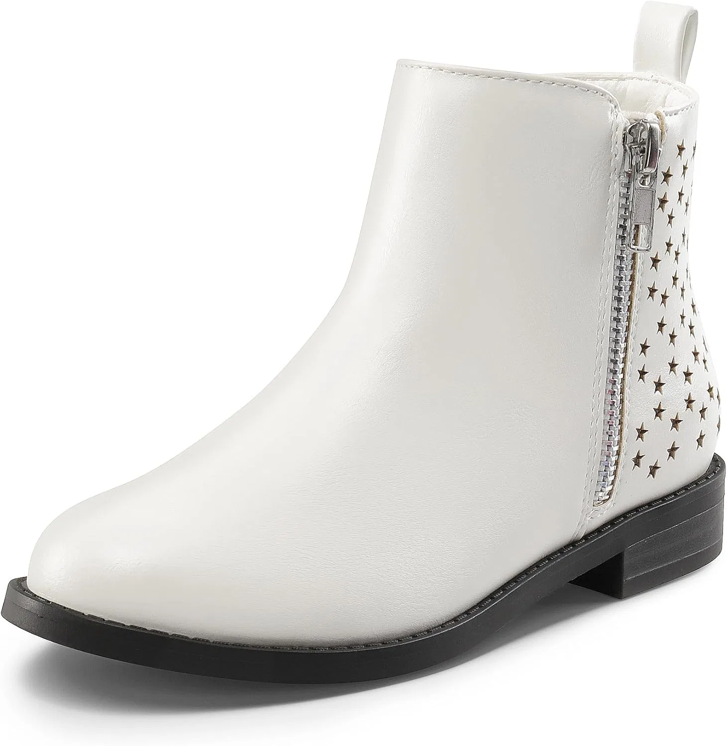Детские ботинки для девочек с блестками и звездами DREAM PAIRS, White