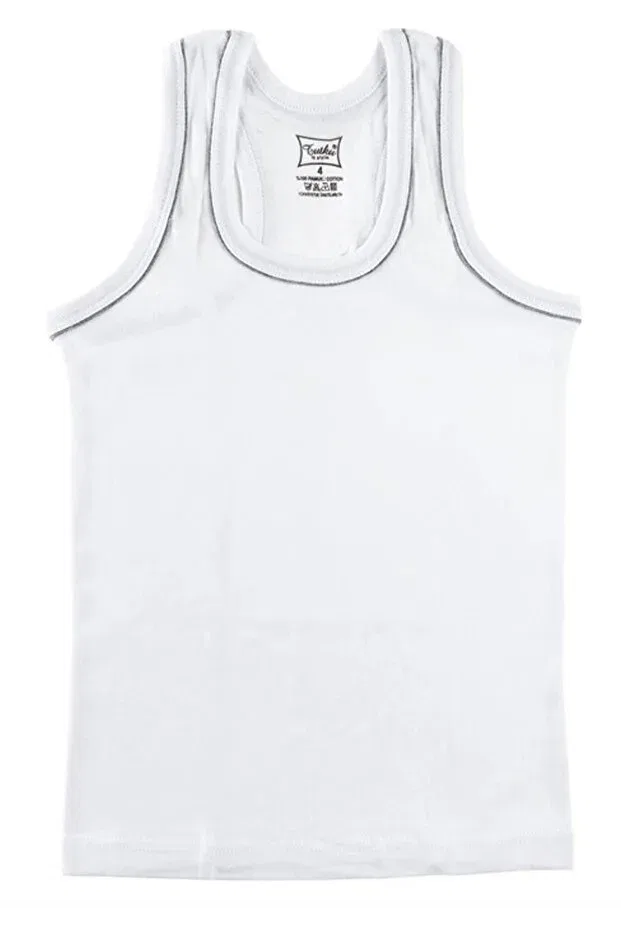 Детское белье для мальчиков хлопковое Athlete Undershirt Tutku, White — фото 2