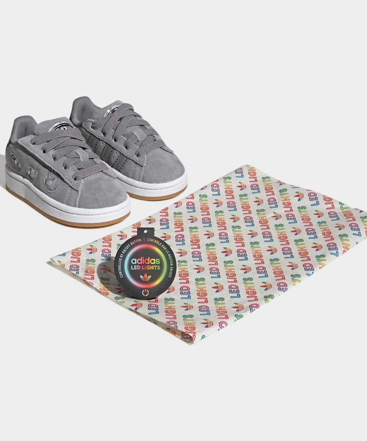 Детские кроссовки с LED-подсветкой Campus 00s Adidas Originals, Grey
