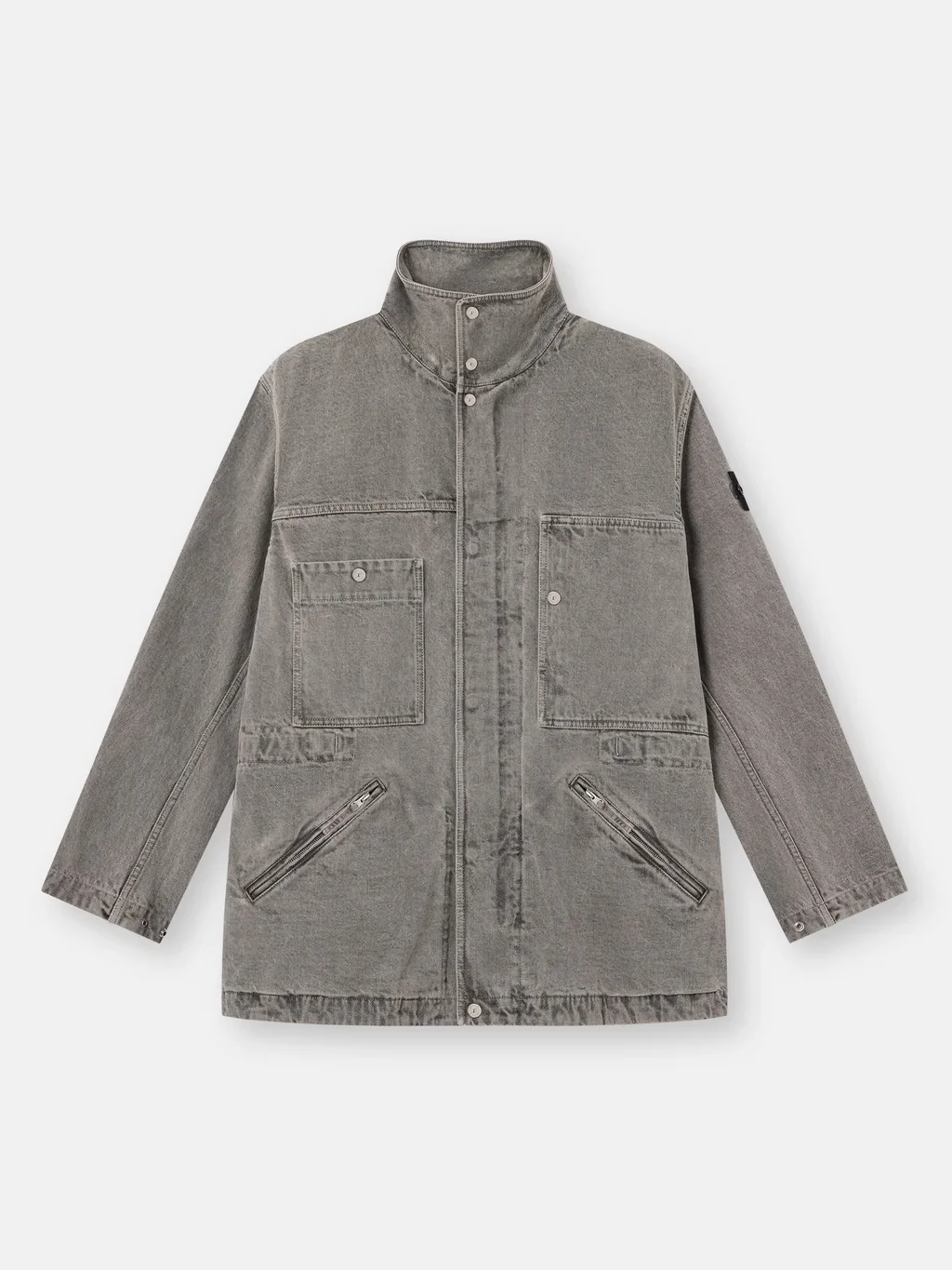 Мужская куртка Stone Island With Removable Vest, серый — фото 2
