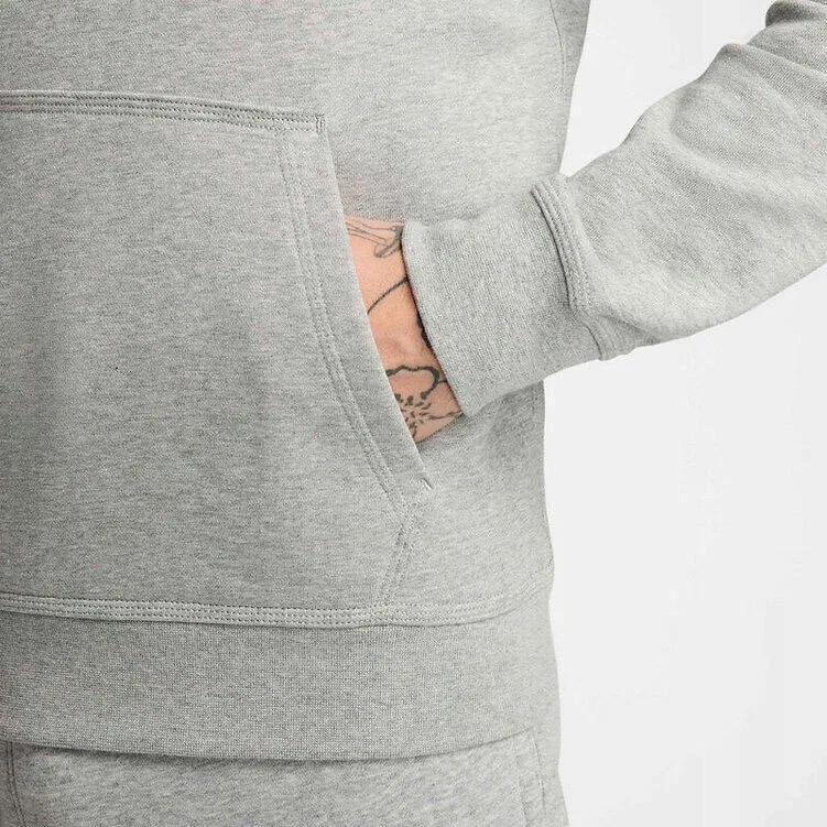 Мужское худи с длинным рукавом Nike Club Ft Hoody Swoosh Nike, Hellgrau — фото 4