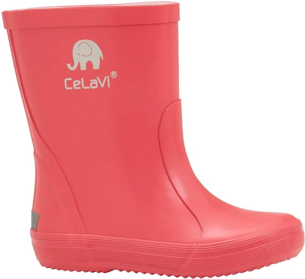 Резиновые сапоги детские Basic Wellies Solid Celavi, красный — фото 2