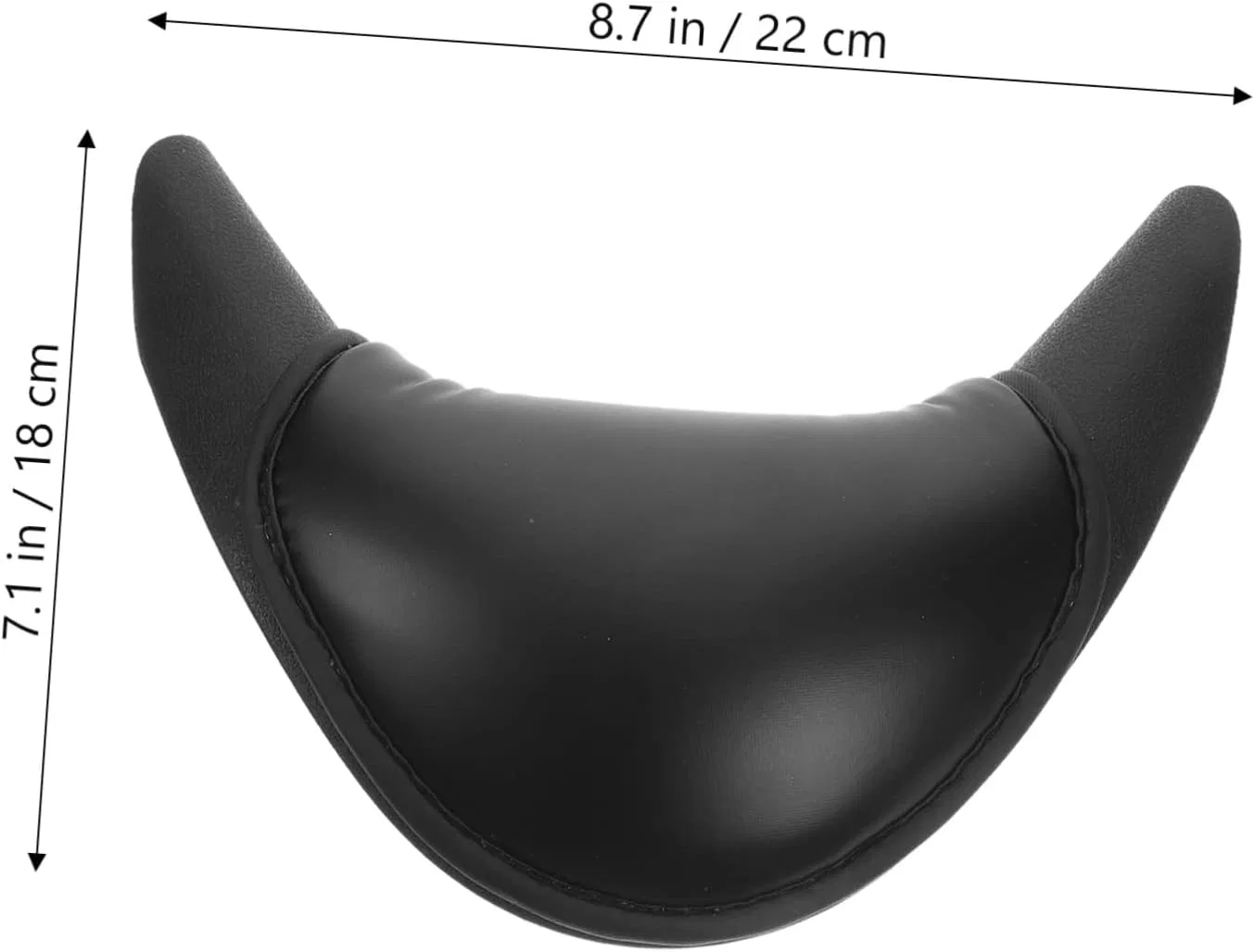 U-образная подушка для мытья волос, WRITWAA, 22x18x6 см, Черный — фото 2