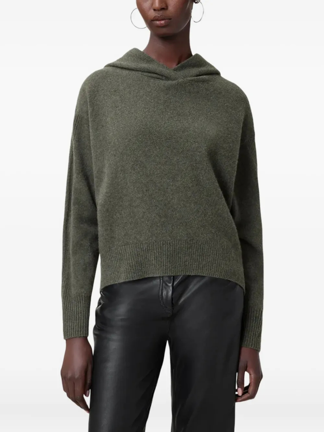 

AllSaints джемпер с капюшоном, зеленый