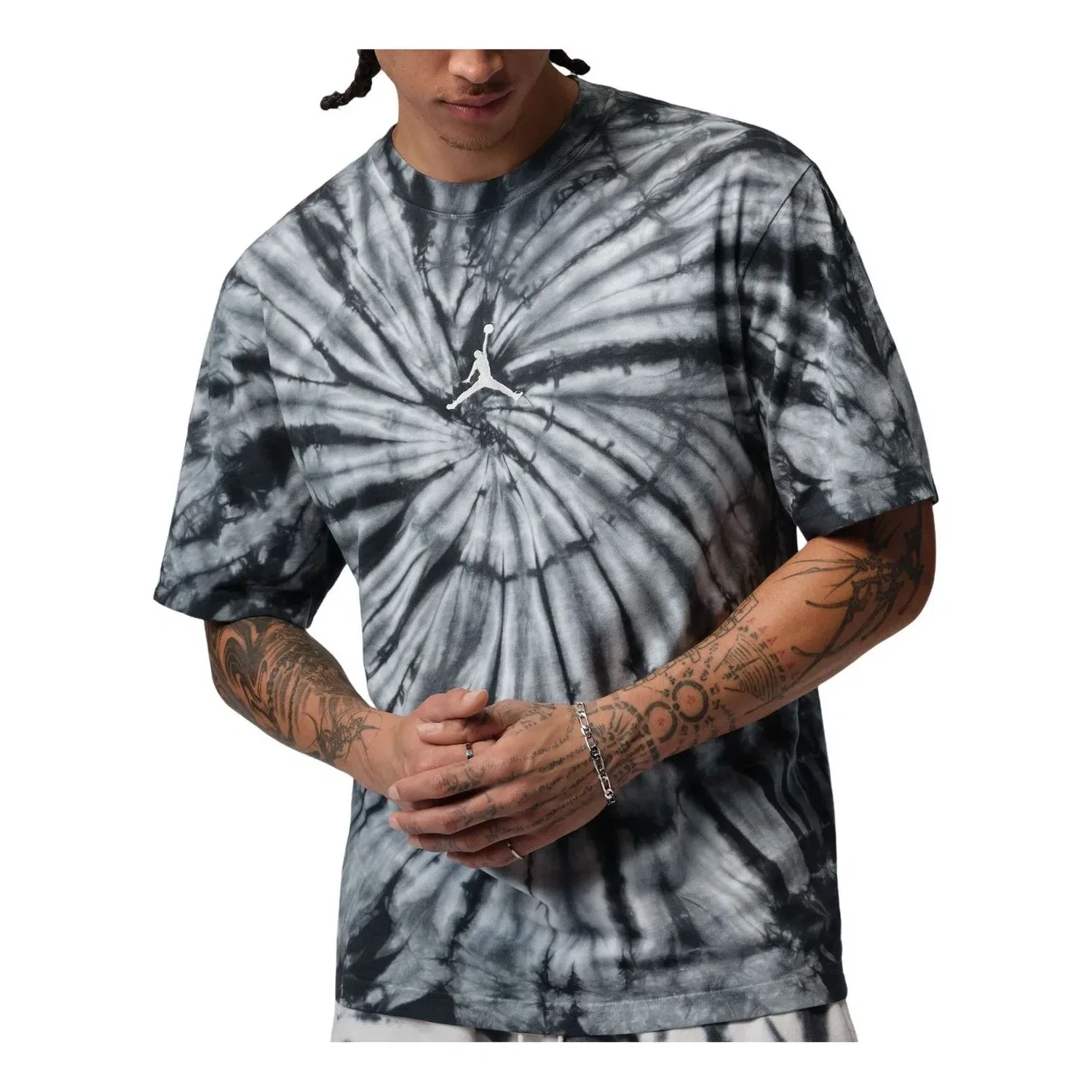 Мужская футболка с принтом Brooklyn Tie-dye Festive Jordan, черный