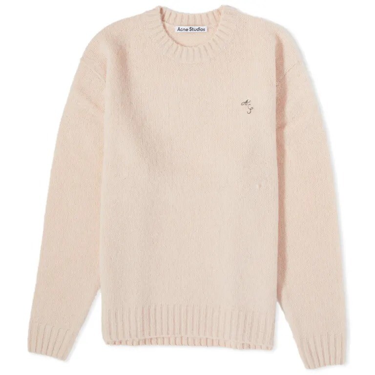

Свитер Acne Studios Kowy As Shetland Crew, светло-розовый