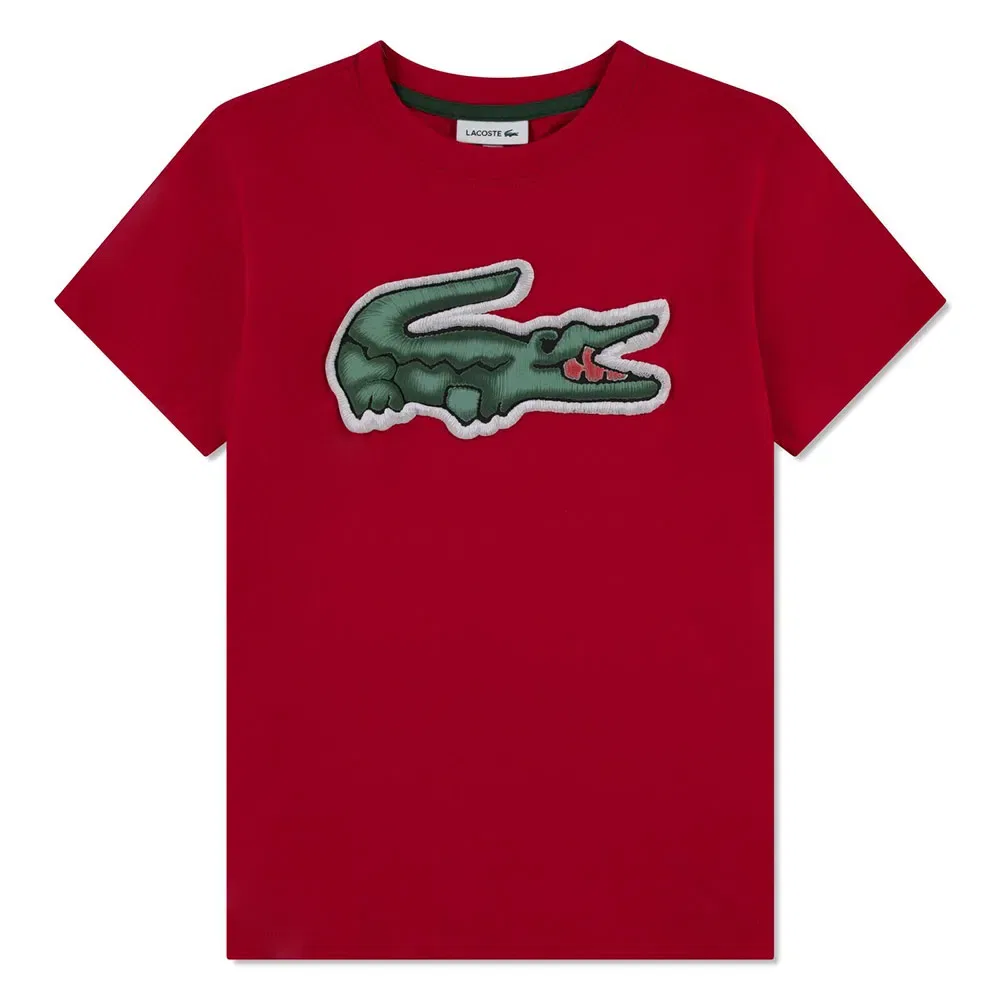 Детская футболка для мальчиков с коротким рукавом Lacoste, Red — фото 3