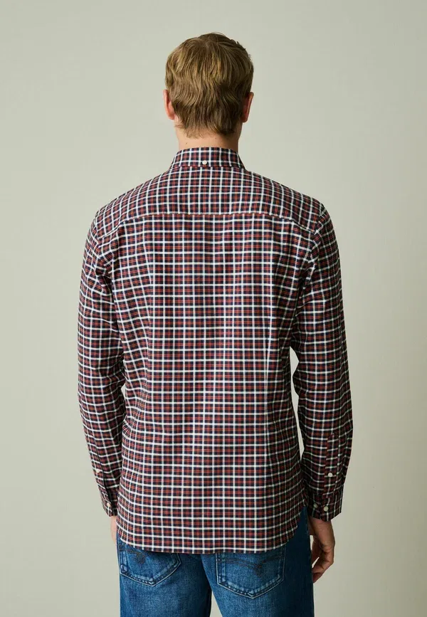 Рубашка в клетку Shirt Next, navy red, красный/темно-синий — фото 2
