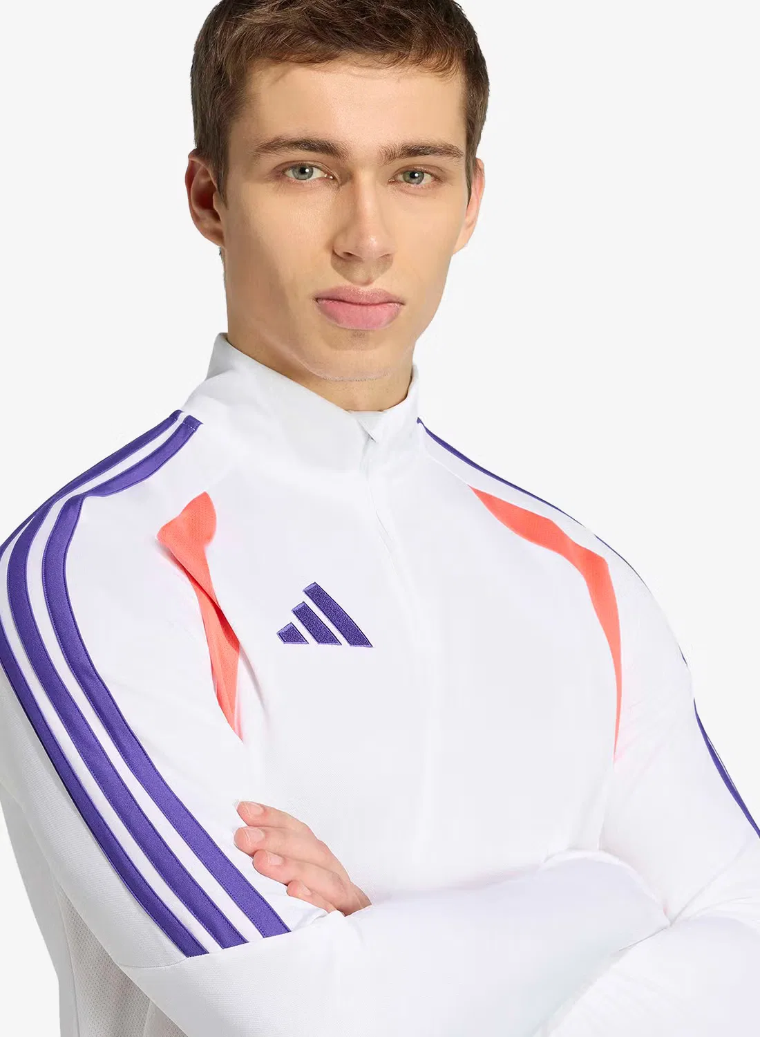 Тренировочная футбольная куртка с длинным рукавом Tiro 26 League Adidas, белый — фото 3