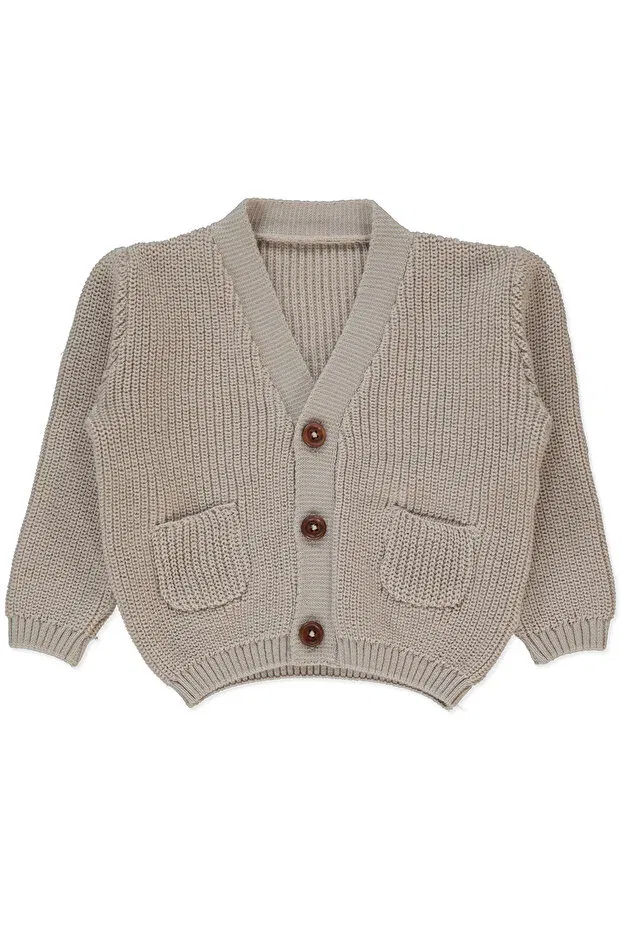 Детский кардиган с V-образным вырезом Bebetto, Beige