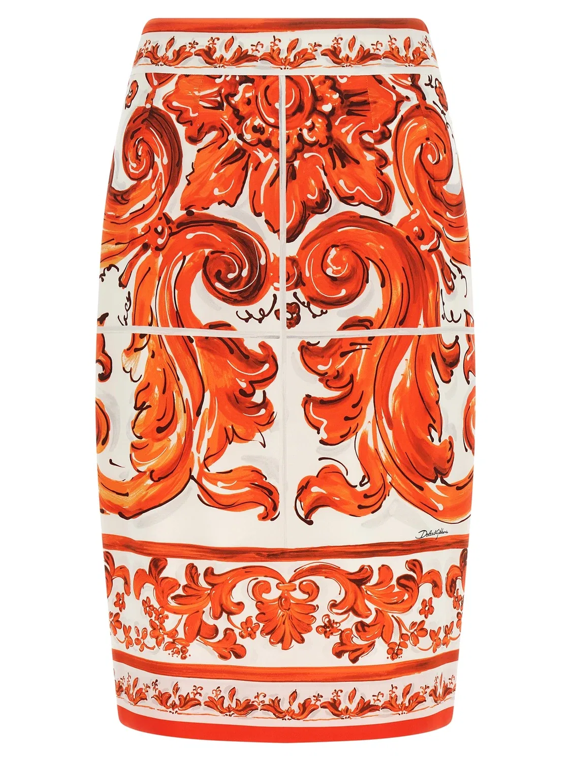 Юбка «Майолика» DOLCE & GABBANA, оранжевый
