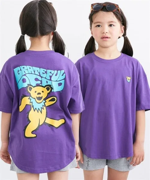 Детская футболка с принтом Big Silhouette Grateful Dead QUNTSTYLE, Purple