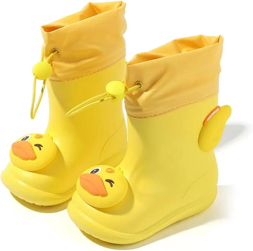 Детские резиновые сапоги для мальчиков с принтом SONARIN, Yellow Duck