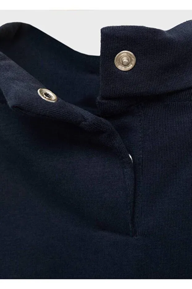 Детская футболка с длинным рукавом Mango Baby, Navy Blue — фото 4