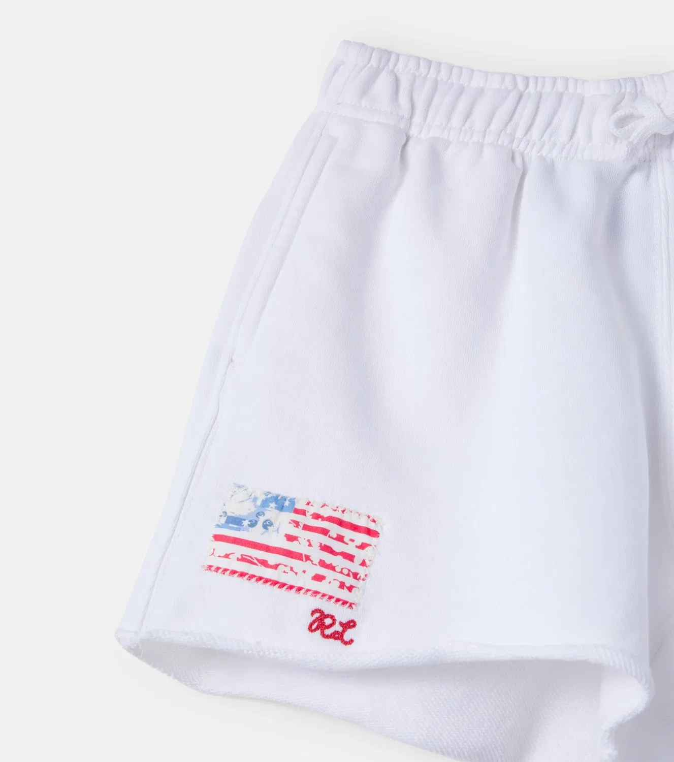 Шорты хлопковые с вышивкой Polo Ralph Lauren Kids, белый — фото 3