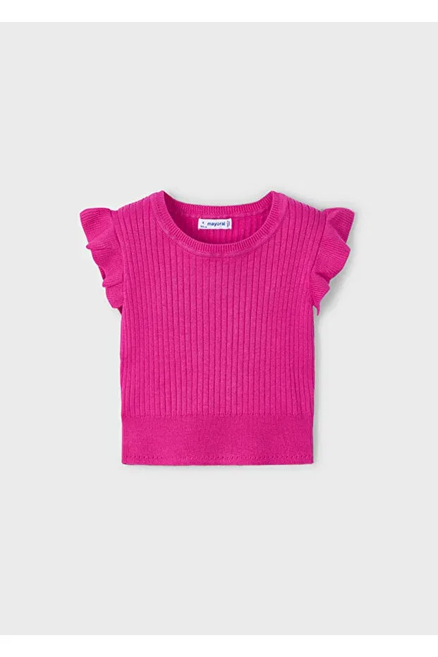 Детское для девочек футболка с коротким рукавом хлопковая Mayoral, Pink