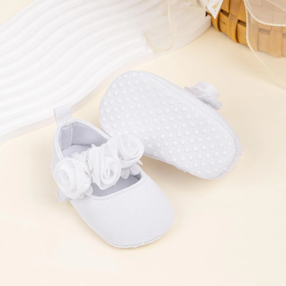 Детские туфли Мэри Джейн для девочек HsdsBebe, Cotton White — фото 3