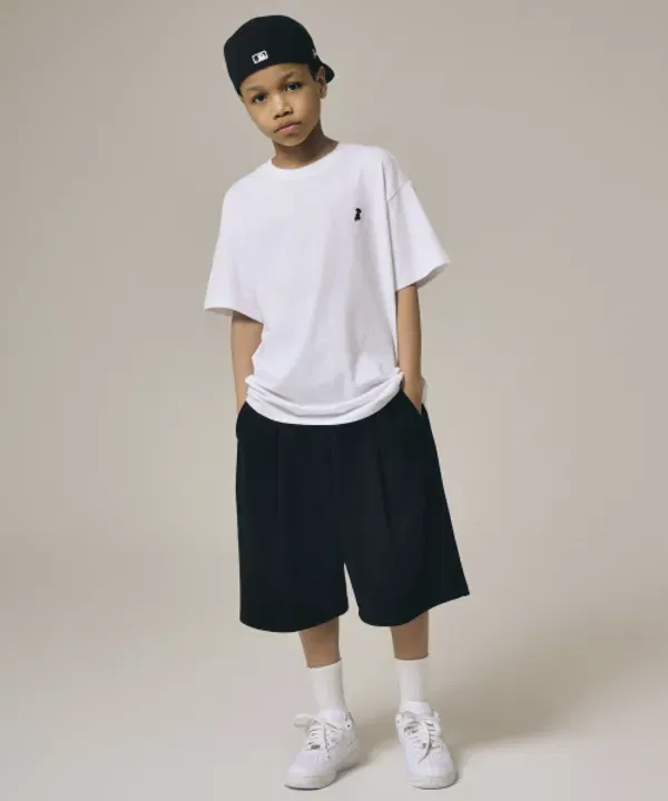 Шорты с одним защипом, сетчатые, Giant Fit, Takeeasy Kids, черный — фото 3