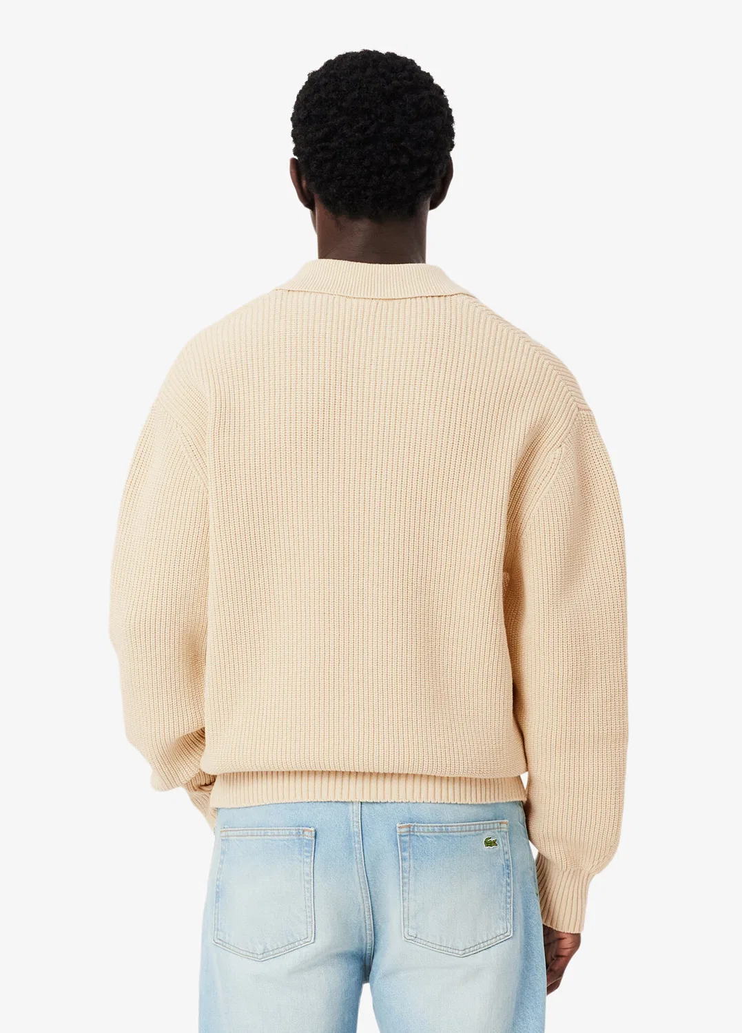 Свитер Lacoste Relaxed Fit, бежевый — фото 4