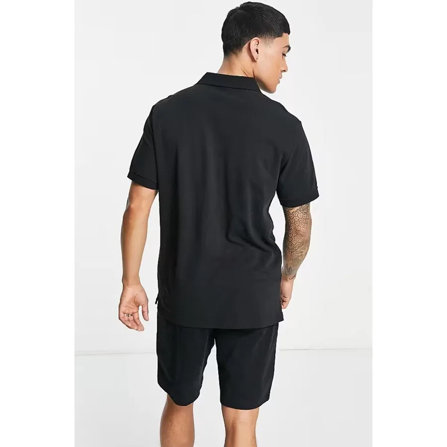 Поло Nike Sportswear Club Regular Fit с длинным рукавом, Черный — фото 3