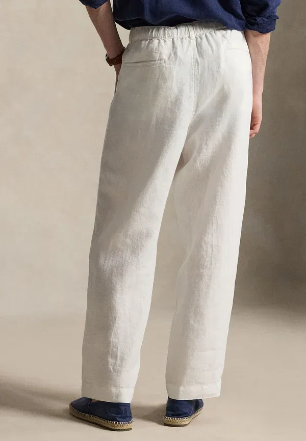 Брюки льняные Lateef Polo Ralph Lauren Ceramic White, белый — фото 3