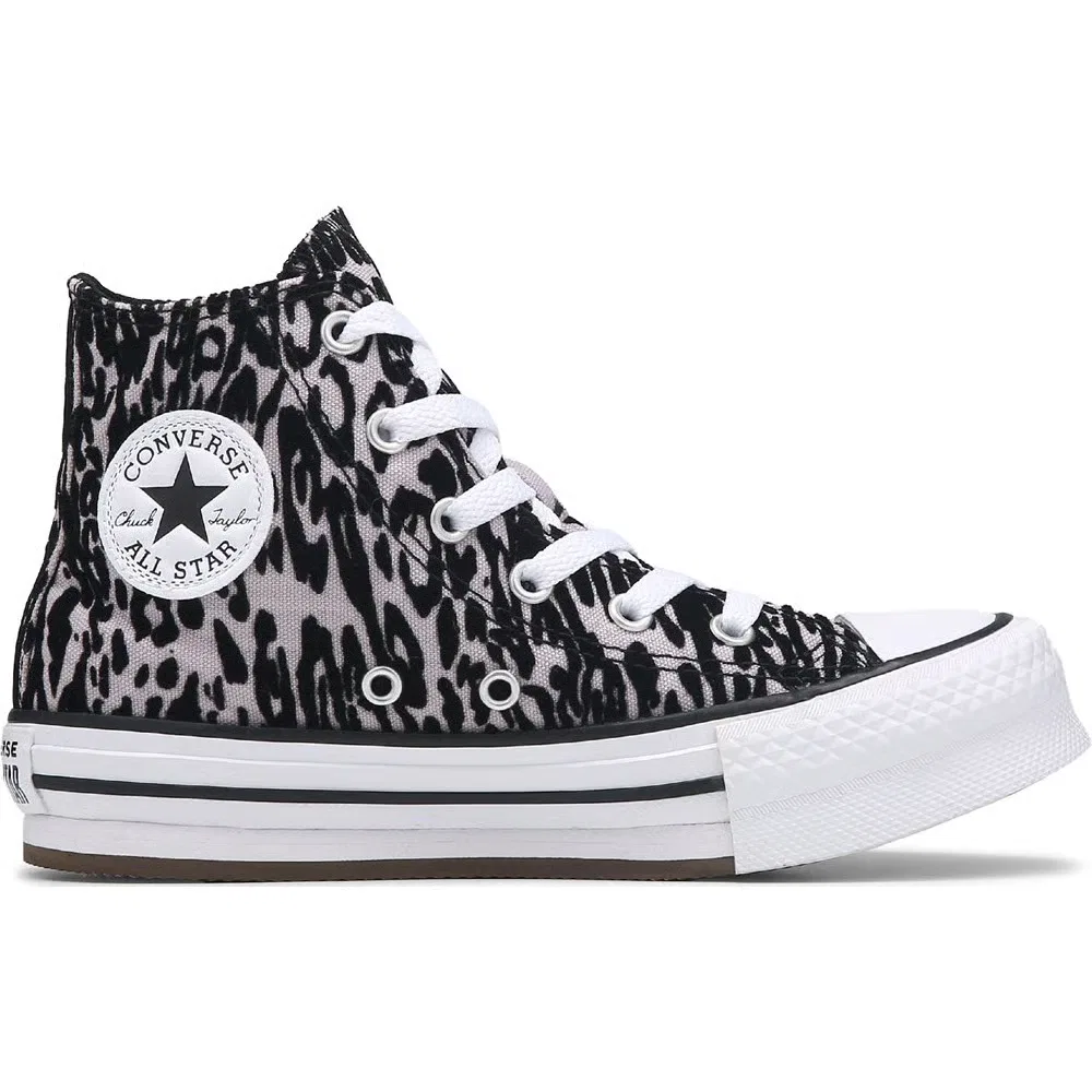 Детские высокие кеды Chuck Taylor All Star Lift Converse, Snow Leopard — фото 2