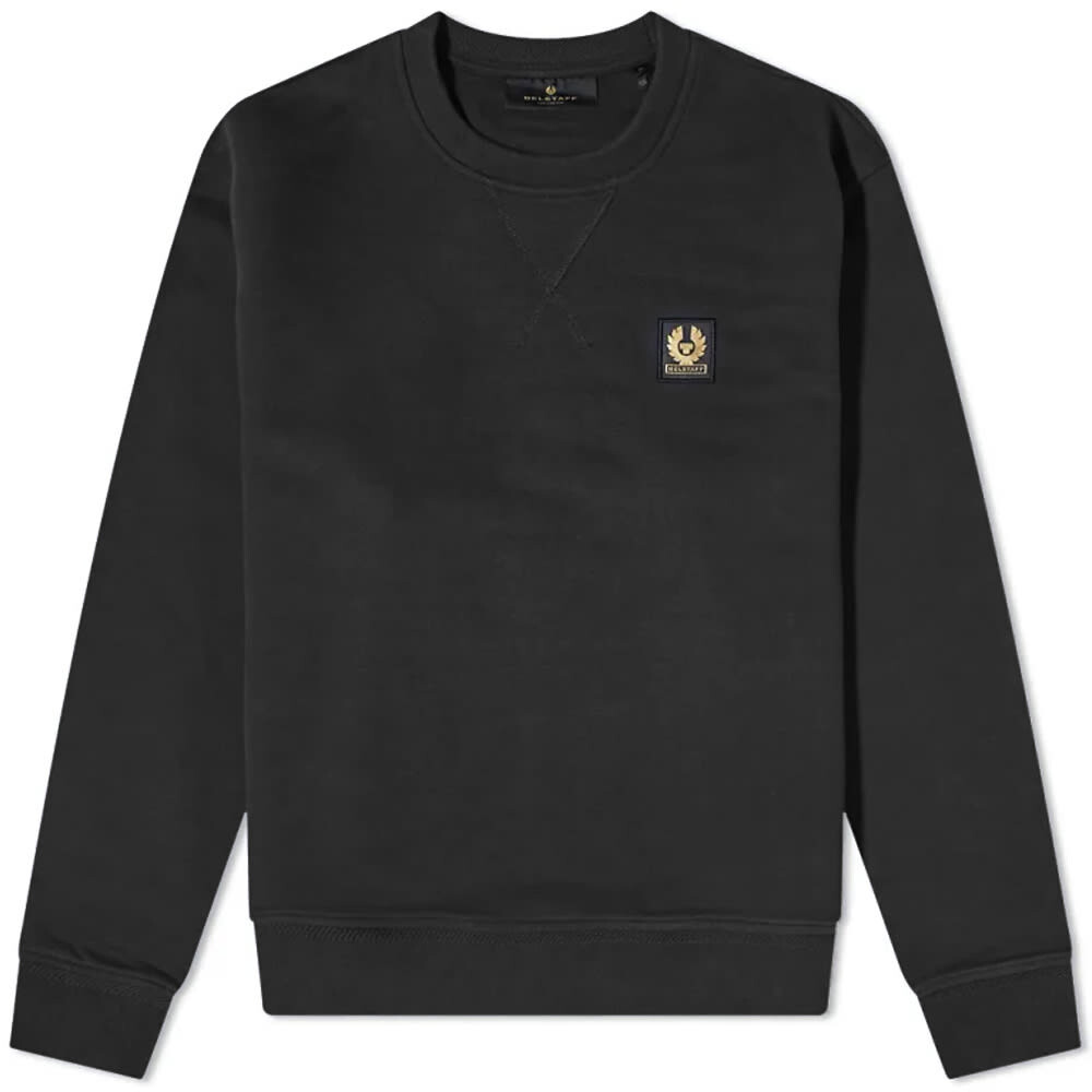 

Толстовка Belstaff Patch Crew Sweat, Черный, Толстовка Belstaff Patch Crew Sweat