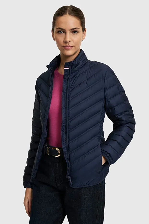 Женское пуховое пальто с длинным рукавом U.S. Polo Assn., Navy Blue