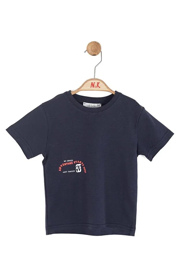 Детская футболка с принтом Nk Kids, Cream — фото 3