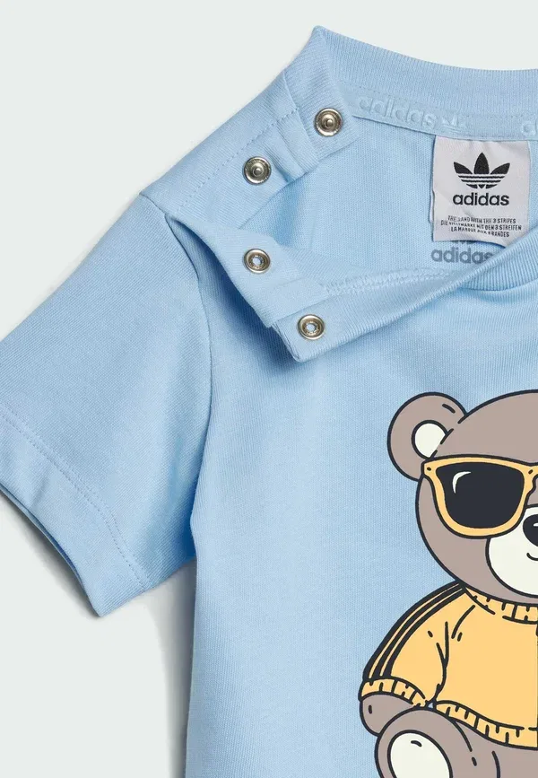 Комплект «плюшевый мишка» унисекс - спортивные штаны Adidas Originals, синий — фото 4