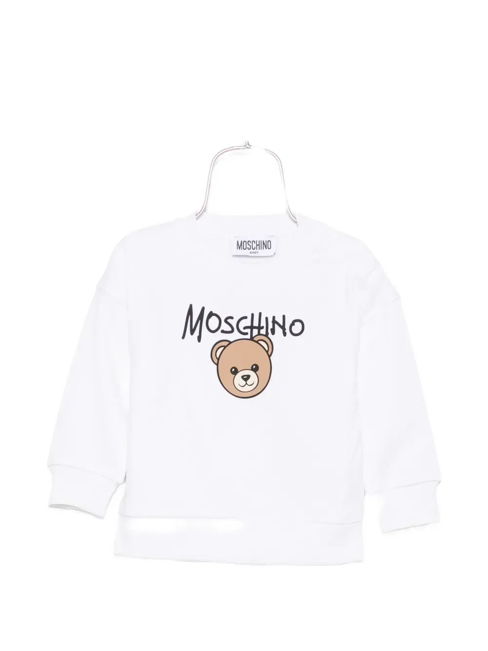 Джемпер с логотипом в виде медвежонка Moschino Kids, белый