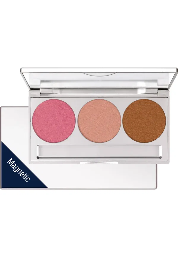 Набор для создания сияющего макияжа Glamour Glow Trio - хайлайтер 9 г Kryolan, цвет glow 1 — фото 3