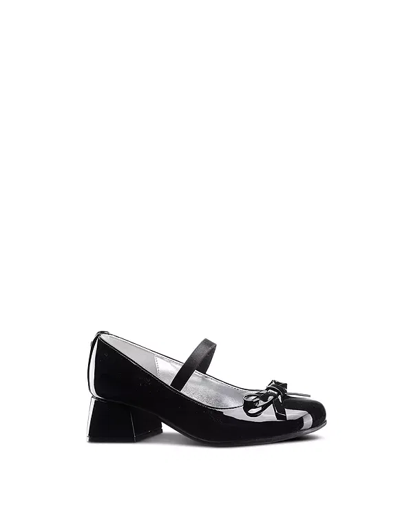 Детские сандалии для девочек с блестящим бантом Bryonna Mary Jane Nina, Silver Metallic