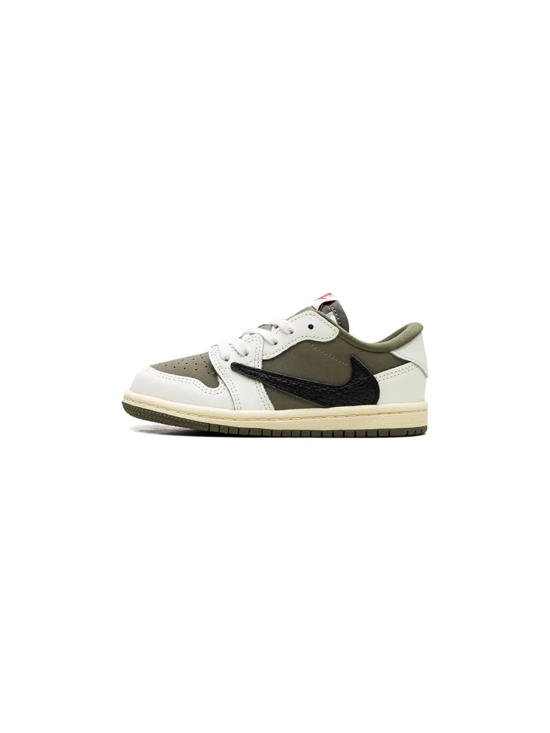 Кроссовки Air Jordan 1 Retro Low OG, оливковый/белый — фото 2