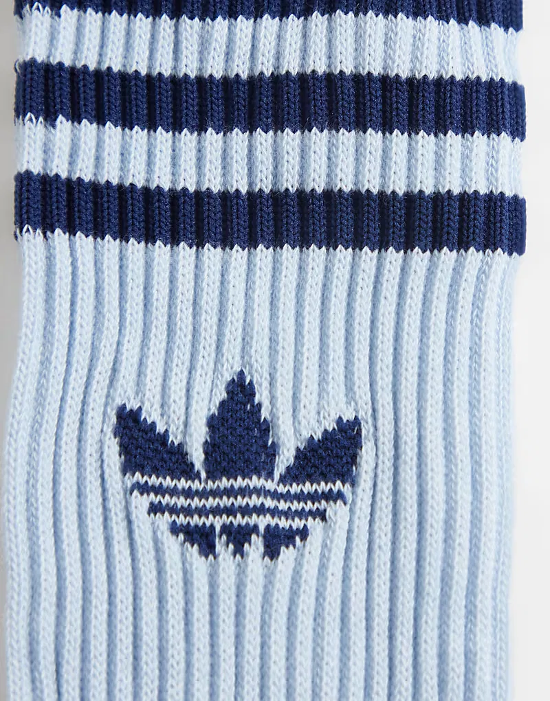 Носки высокие с тремя полосками 3 шт Adidas Originals, синий/темно-синий — фото 3