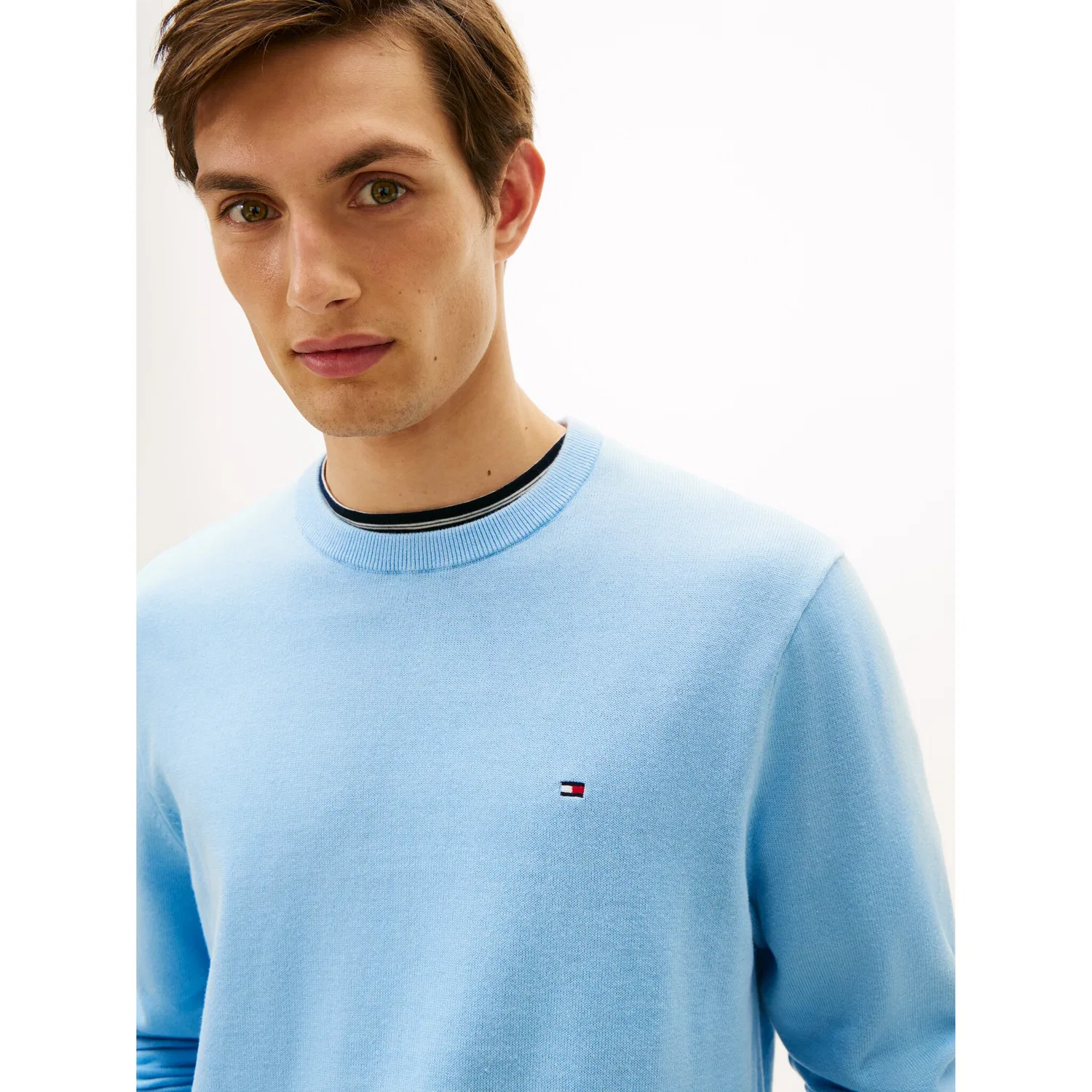 Мужской джемпер с круглым вырезом Essential Cotton Tommy Hilfiger, Well Water — фото 2